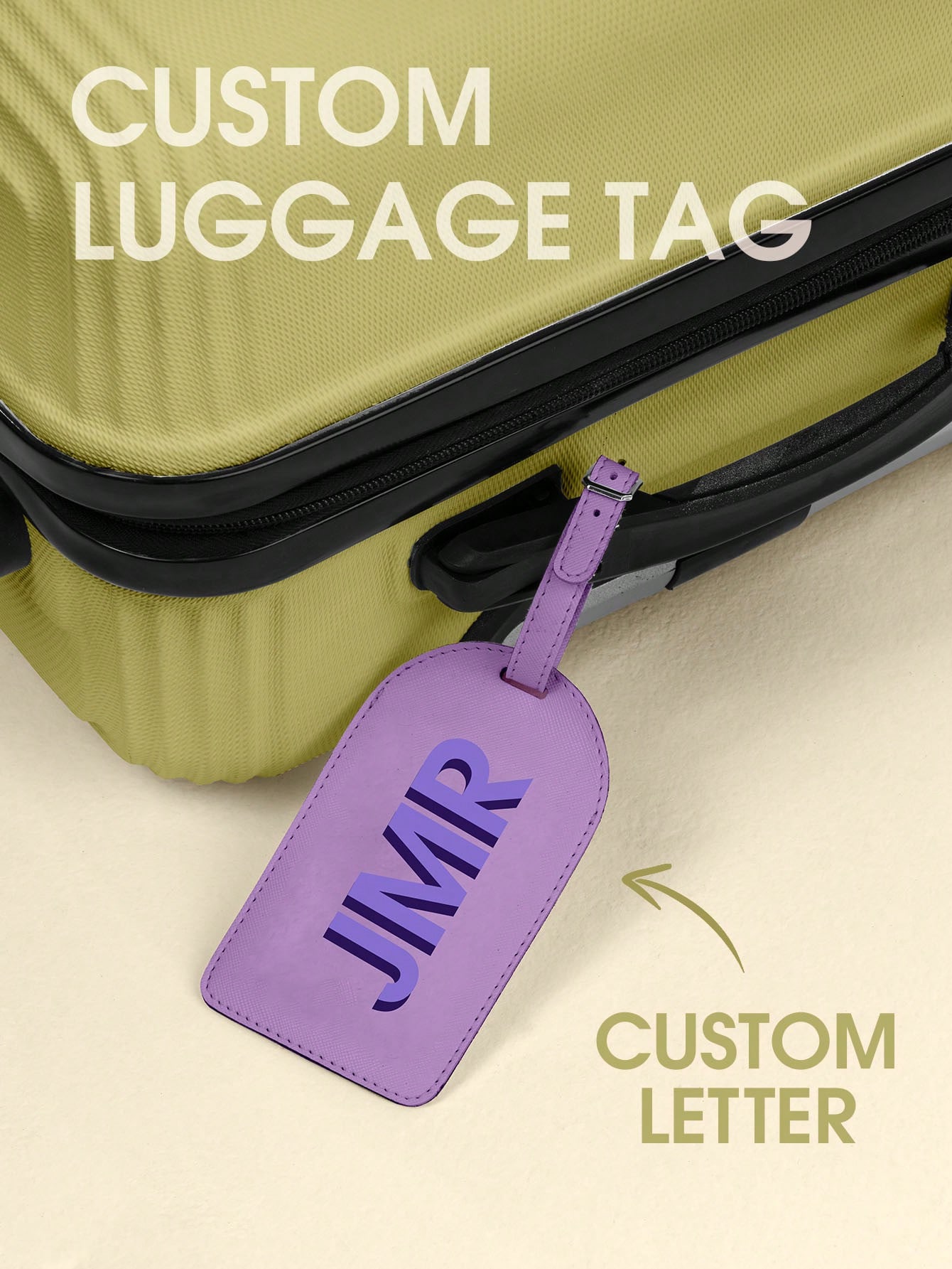 Leatherwork Letters - Personalized Initial Luggage Tag Custom Letter