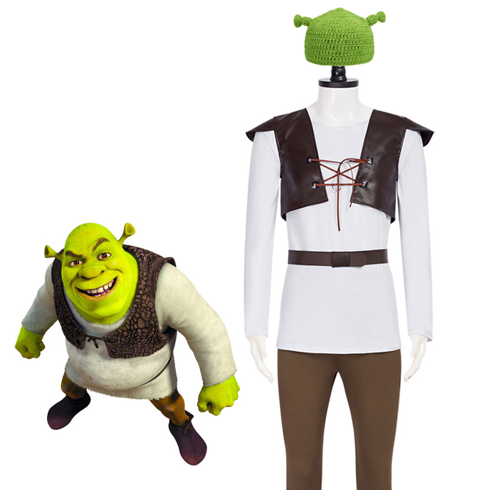 Leather Work Hat - Shrek Cosplay Costumes Green Hat Shrek