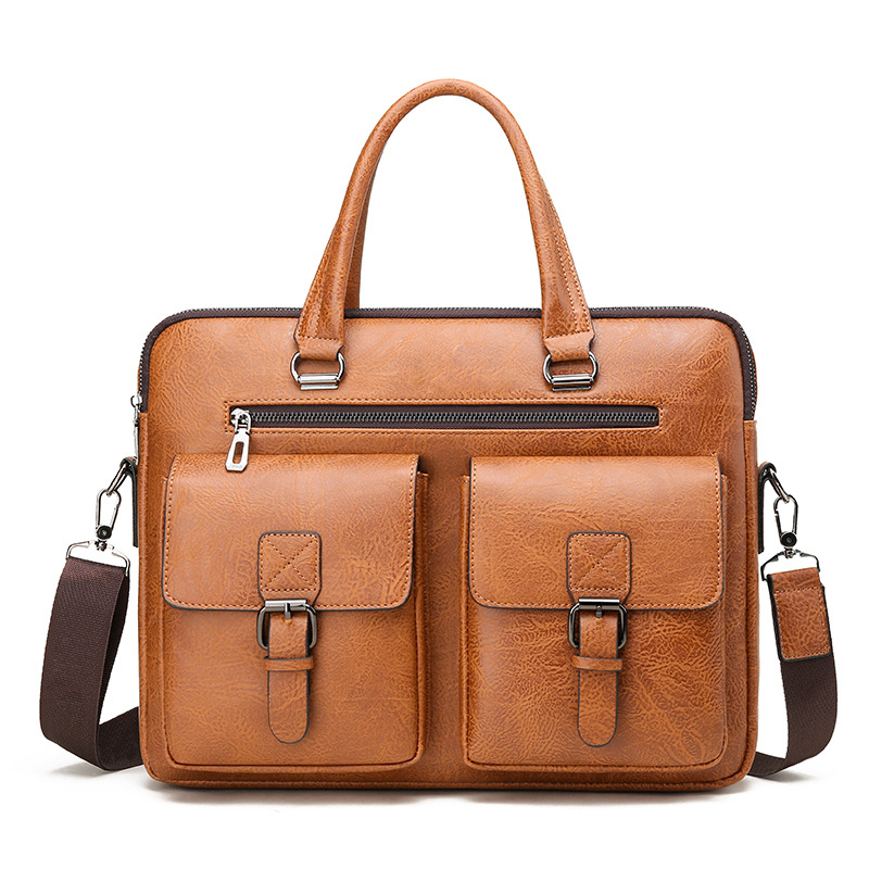 Leatherwork Letters - Luxury Brand Man Business Briefcase Bag