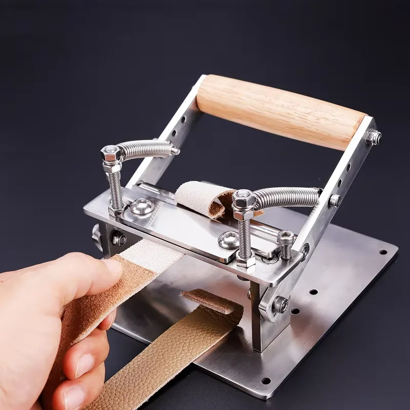 Skiver Leather Thin - Wooden Handle Manual Leather Paring Machine