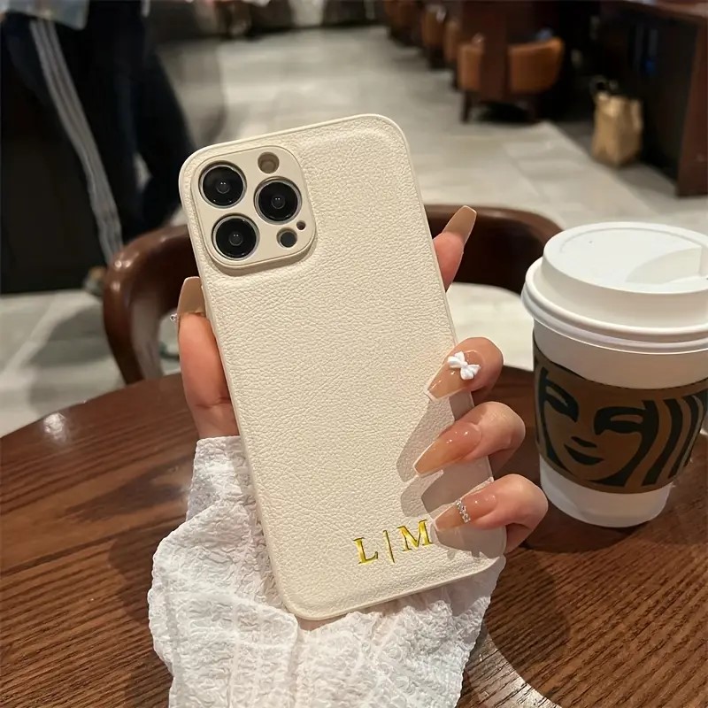 Leatherwork Letters - Personalised Customized Name Case For iPhone