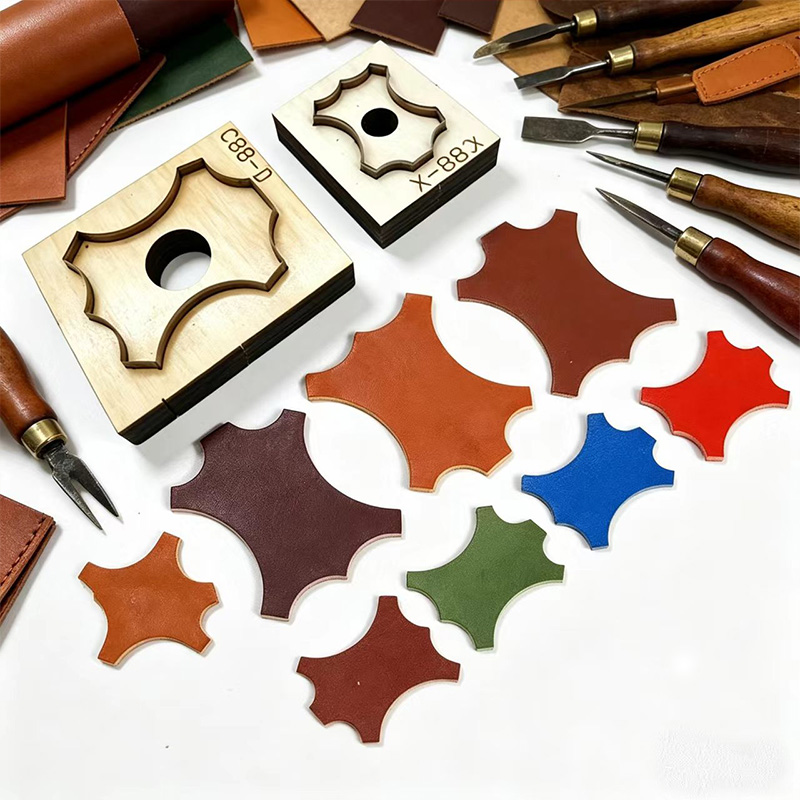 Leatherworking Equipment - C88 Quadrilateral Floral Leather Cutting Die
