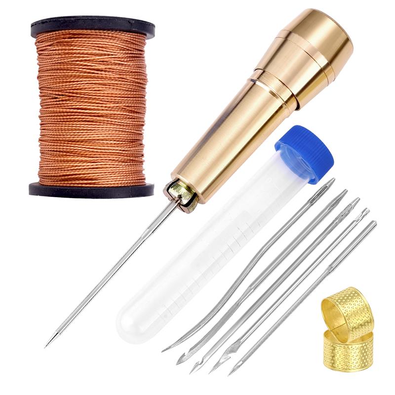 Leatherwork Needles - Leather Sewing Kit Awl Needle Waxed