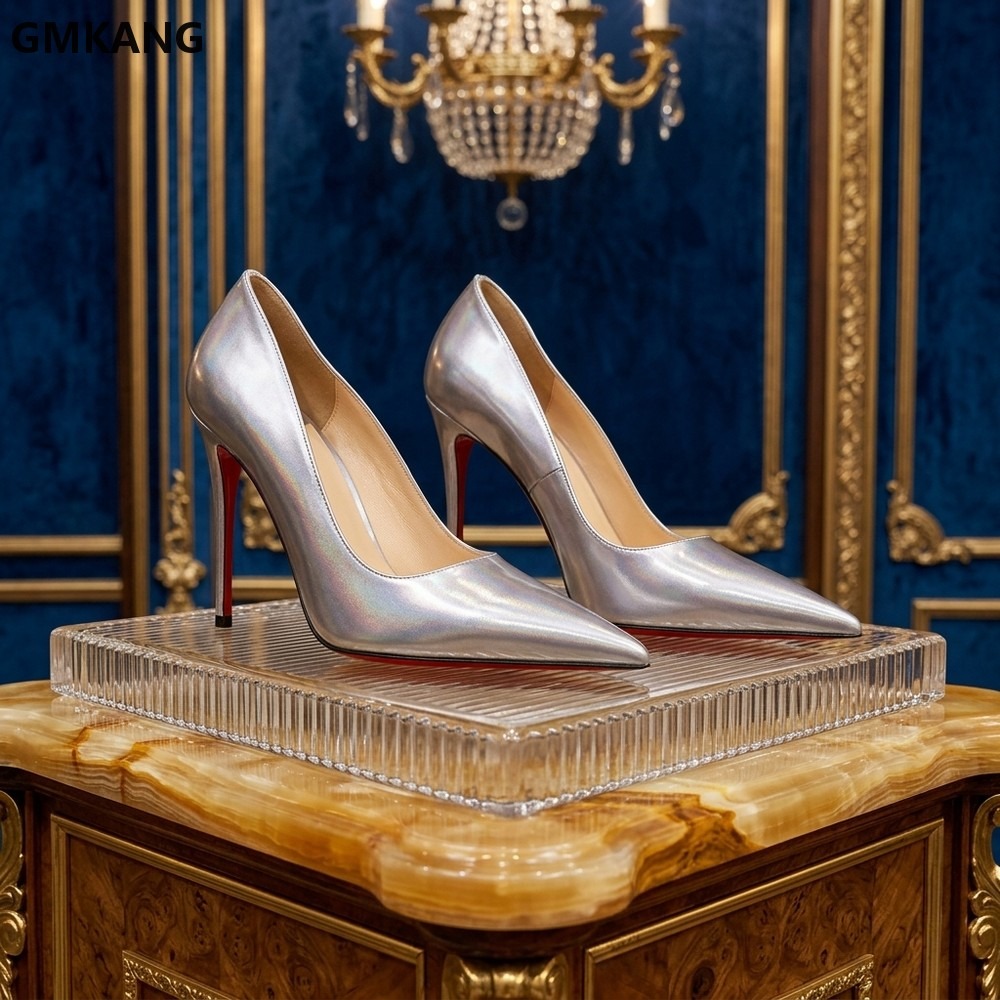 Leather Work Dress - Women Pointed Toe Thin High Heel