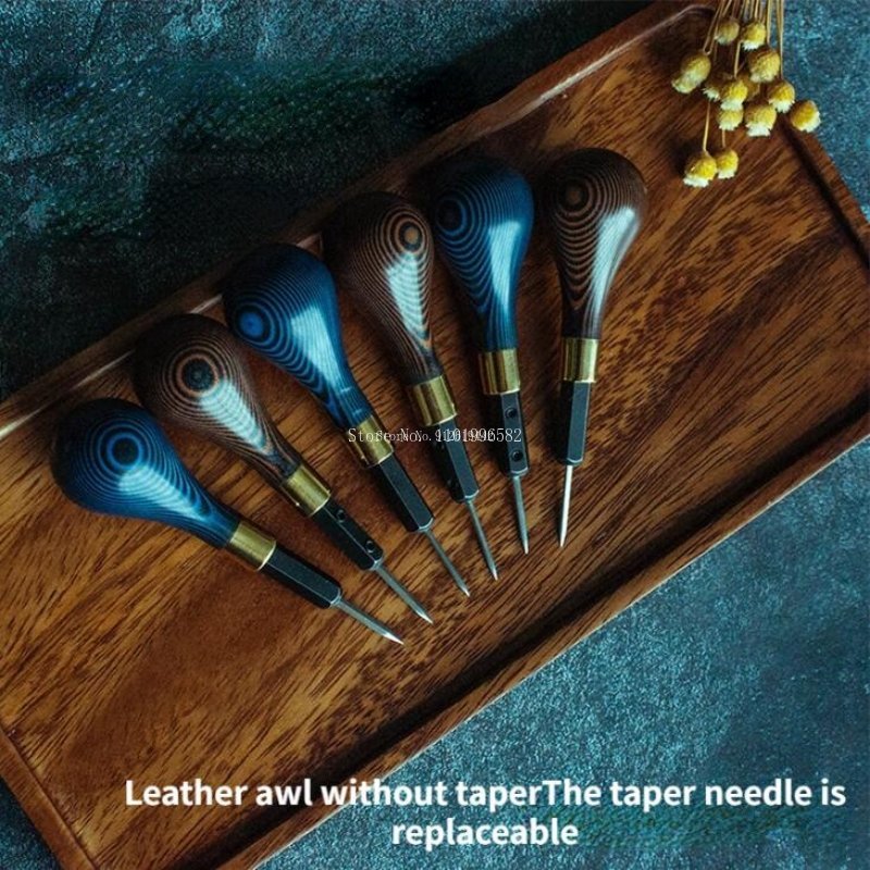 Leatherwork Needles - Awl Needle Replaceable Leather Tool Olive