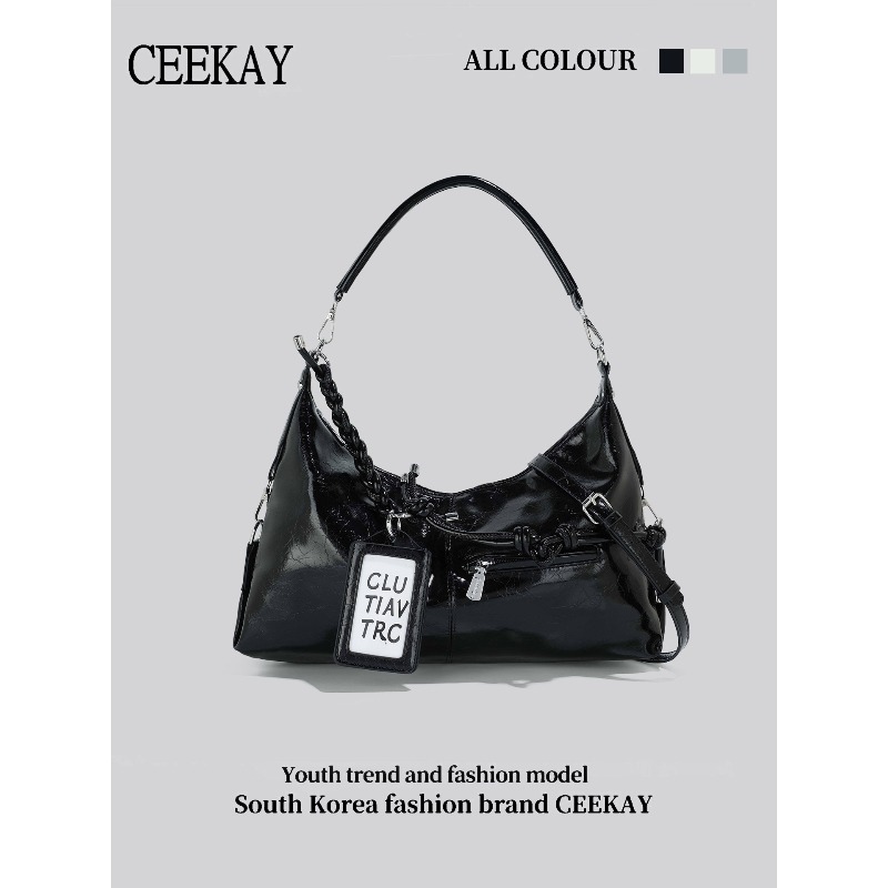 Leatherwork Letters - 2026 CEEKAY Glossy Leather Hobo Bag