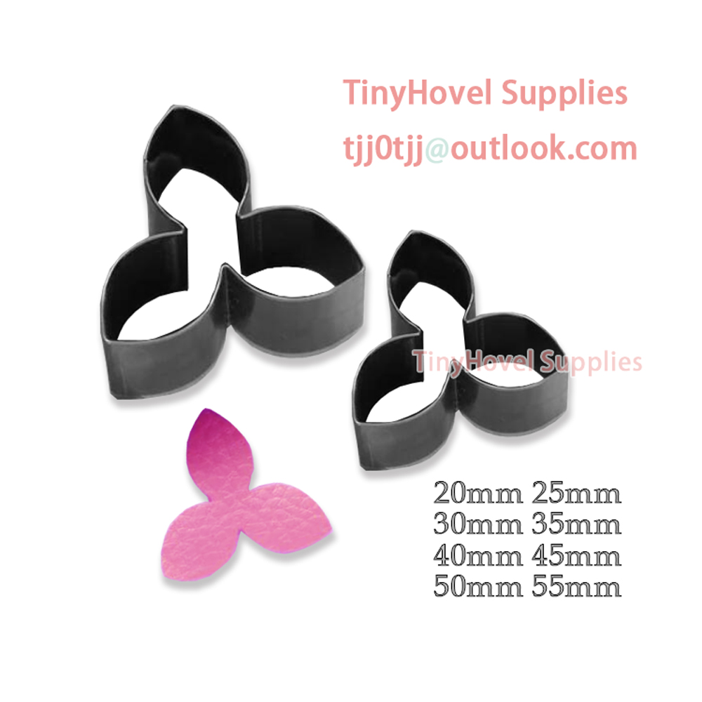 Leatherwork Flowers - 20mm-100mm Clover-Shape Steel Rule Die Cut,