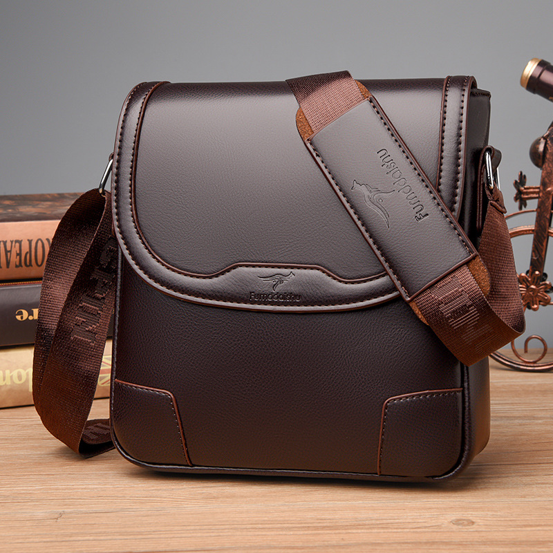 Leatherwork Letters - Luxury Brand Men Leather Shoulder Bags