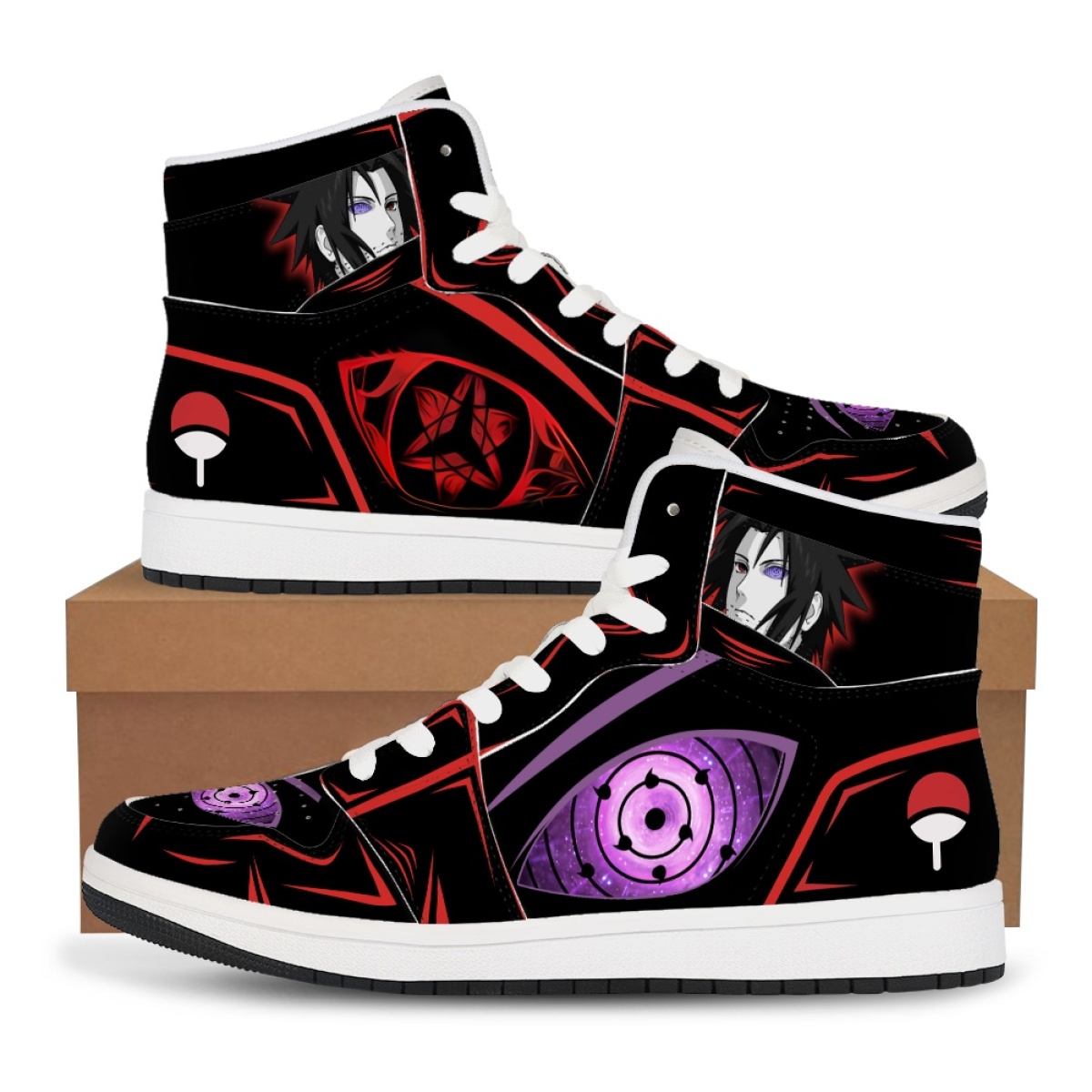 Leather Work Hat - Naruto Anime High-Tops Sneakers Casual Shoes