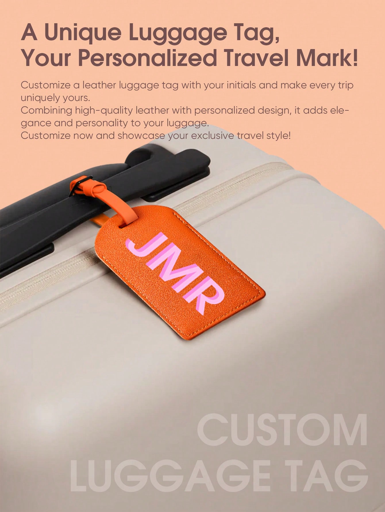 Personalized Initial Luggage T - Leatherwork Letters ulasan dan harga