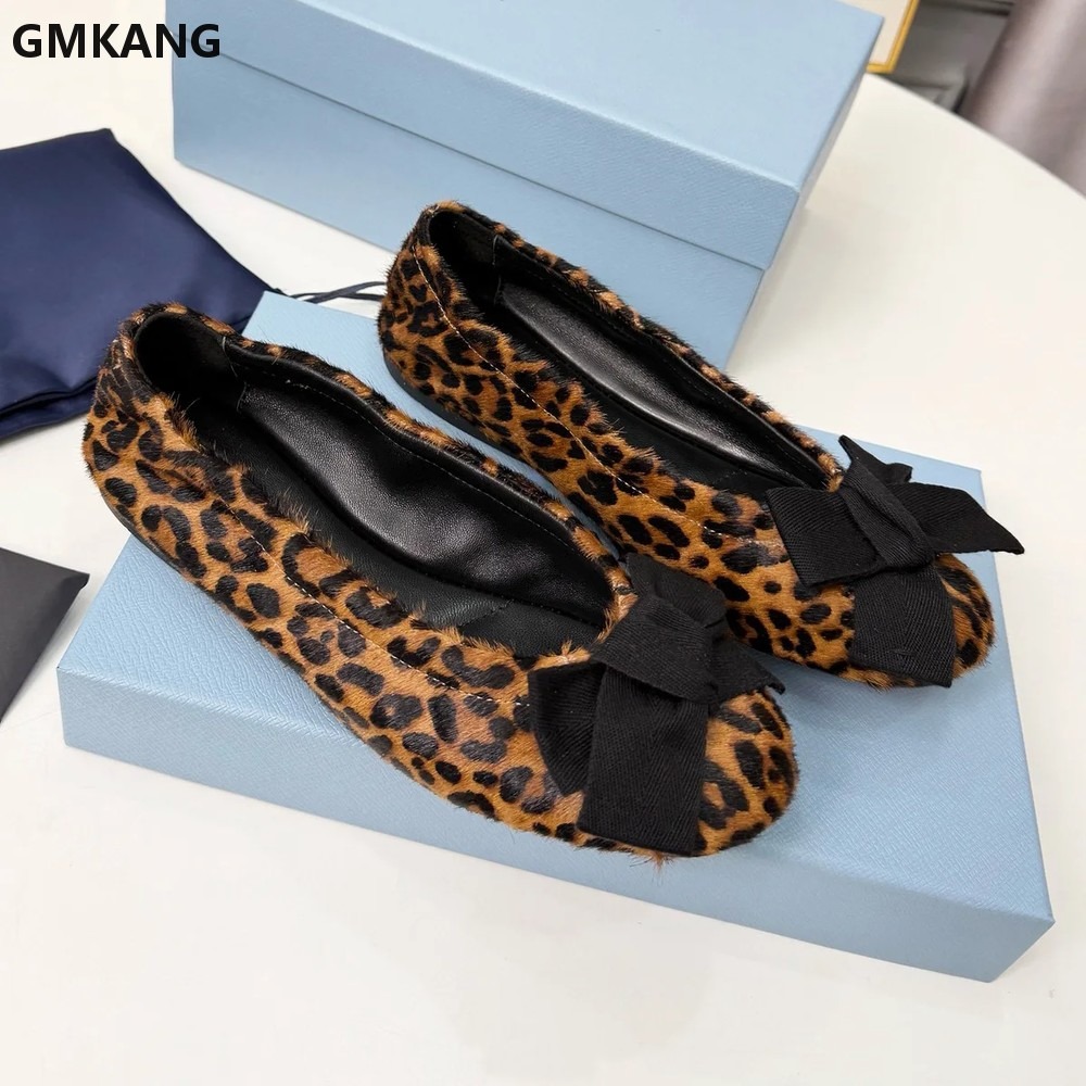 Women's Ballet Flats Bow Pleat - Leather Work Dress ulasan dan harga