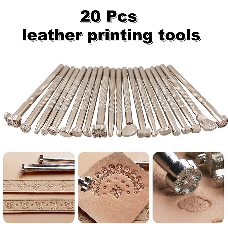 20Pcs Leather Stamping Tools L - Leatherwork Embossing ulasan dan harga