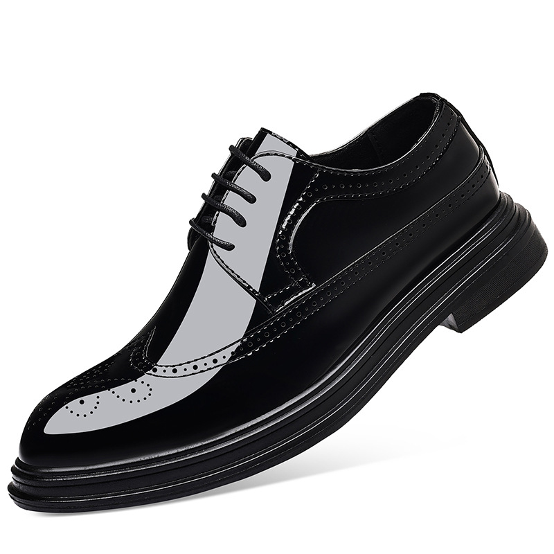 Men's Patent Leather Brogue Dr - Leather Work Dress ulasan dan harga