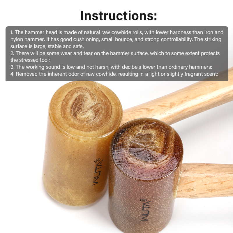 WUTA 100% Rawhide-head Mallet  - Mallet Rawhide Craft ulasan dan harga