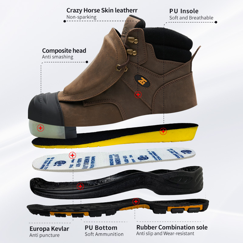Genuine Leather Work Safety Bo - Leather Work Fabric ulasan dan harga