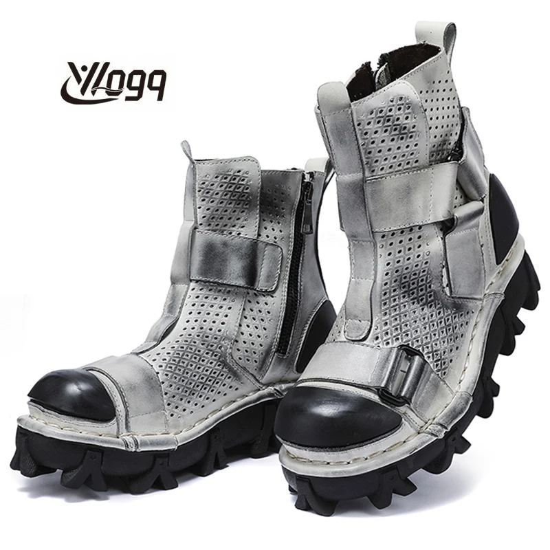 Men's Genuine Leather Motorcyc - Leather Work Fabric ulasan dan harga