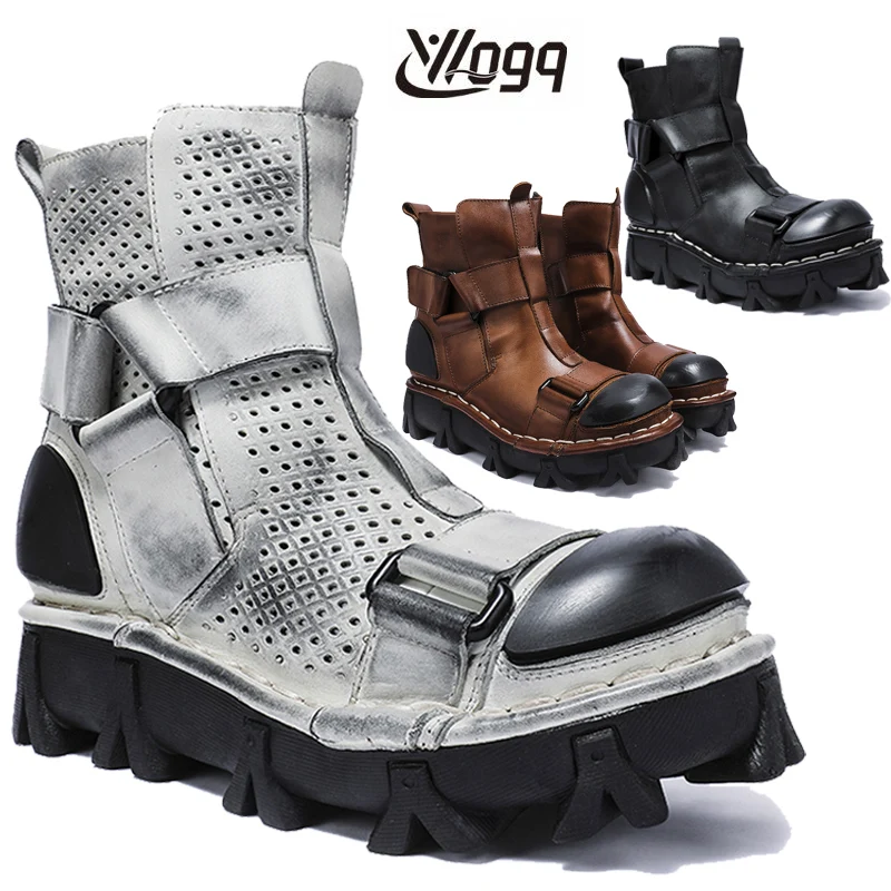Men's Genuine Leather Motorcyc - Leather Work Fabric ulasan dan harga