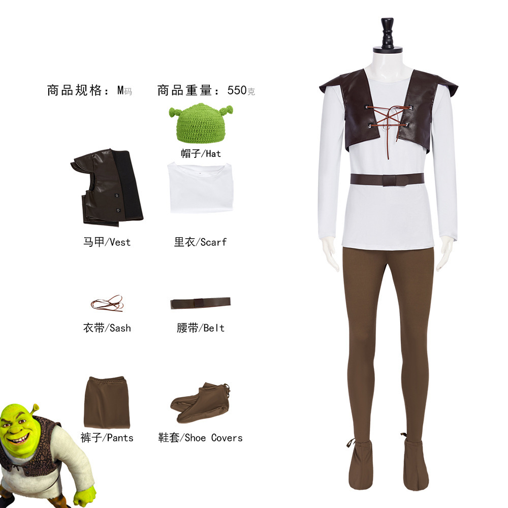 Shrek Cosplay Costumes Green H - Leather Work Hat ulasan dan harga