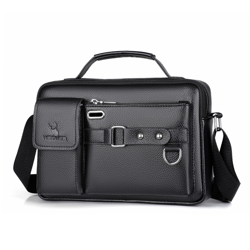 Brand Men Shoulder Bag Pu Leat - Leatherwork Letters ulasan dan harga