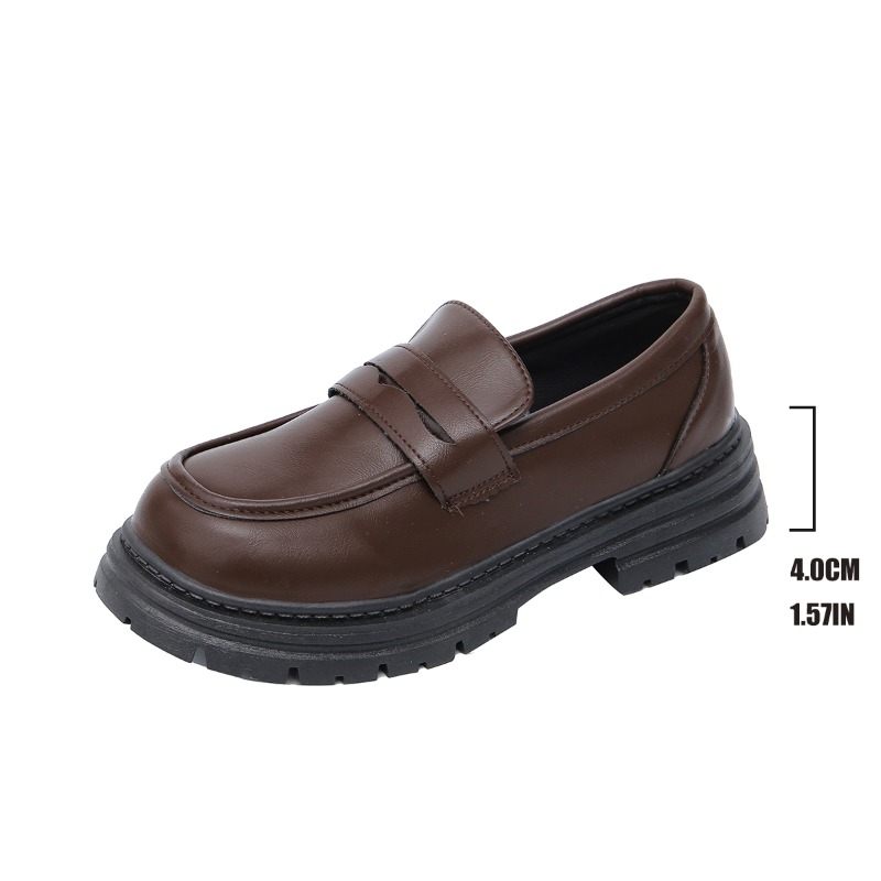 Women's Brown Leather Loafers  - Leather Work Dress ulasan dan harga