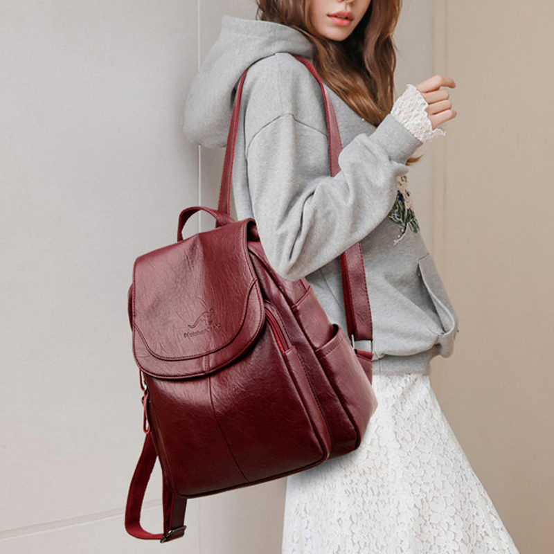 9 Color Women Soft Leather Bac - Leatherwork Letters ulasan dan harga