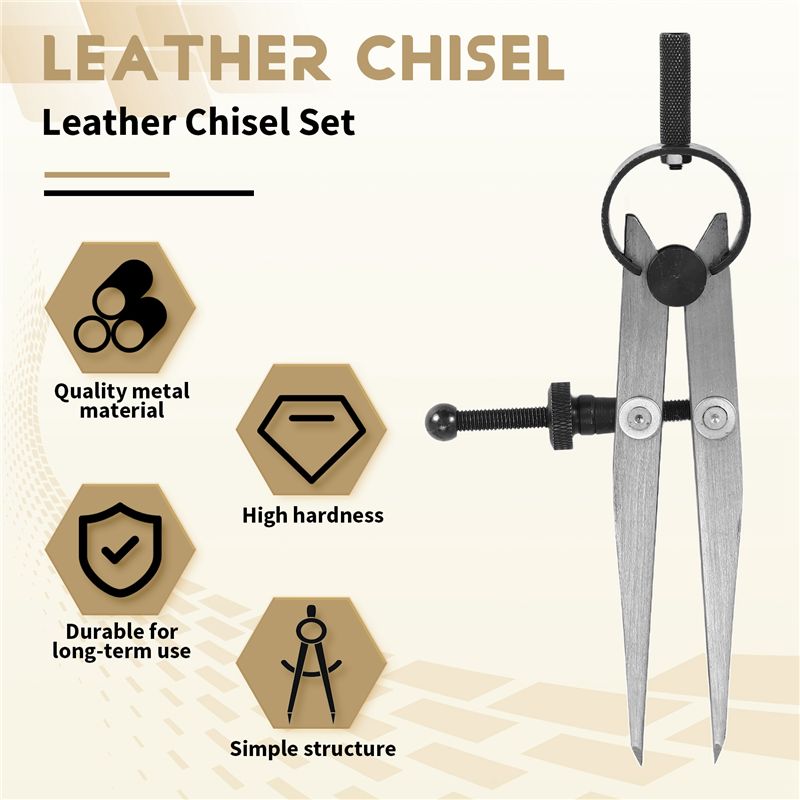 [NEW!A93G】 Leather Chisel Set, - Wing Divider Stitch ulasan dan harga