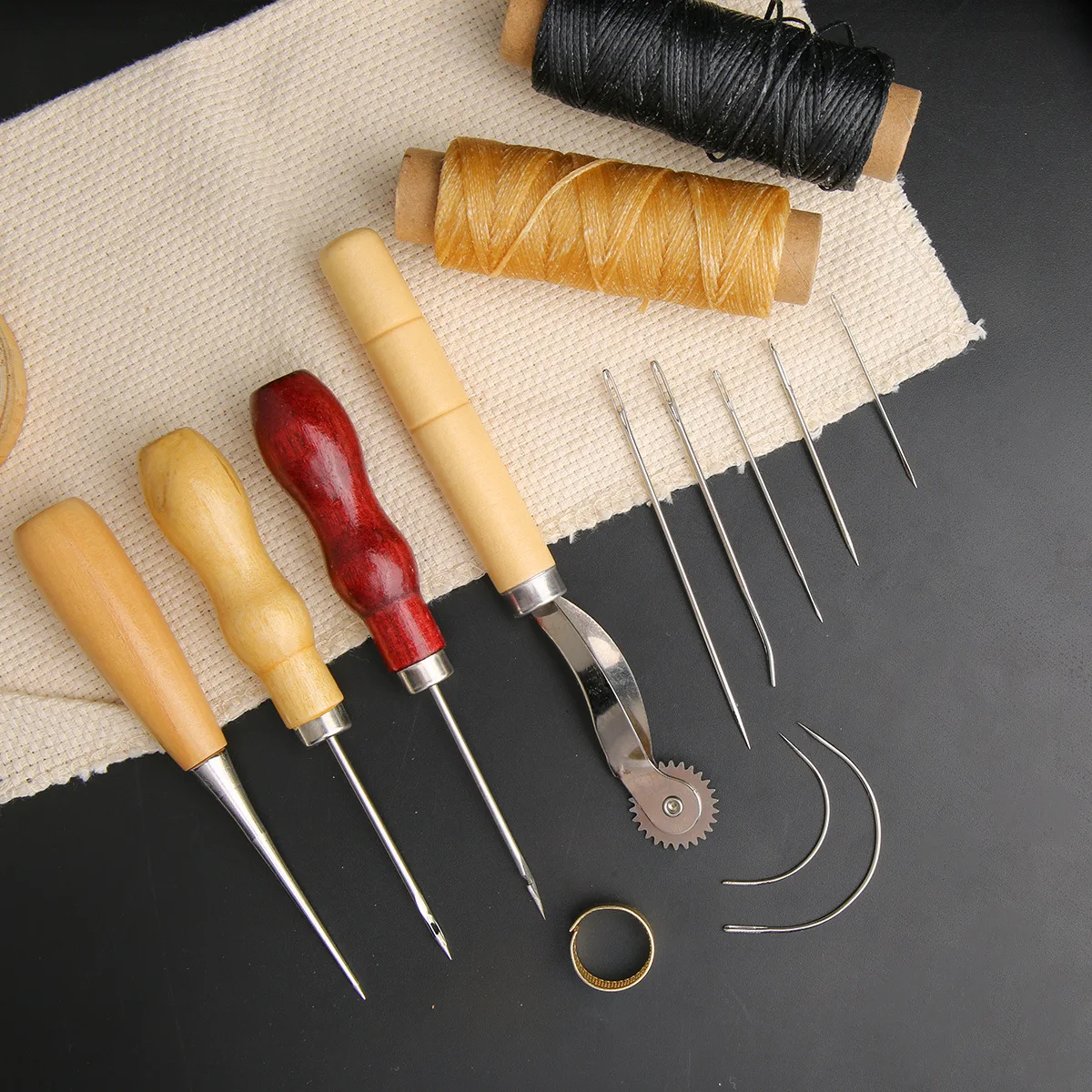 14PCS Leather Craft Sewing Kit - Leatherwork Needles ulasan dan harga