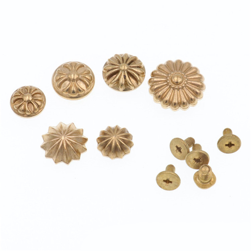5Pcs Brass Strap Rivets Flower - Leatherwork Flowers ulasan dan harga