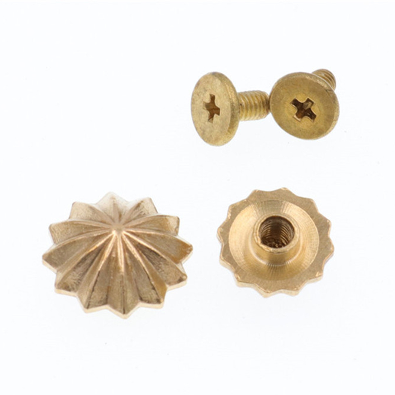5Pcs Brass Strap Rivets Flower - Leatherwork Flowers ulasan dan harga