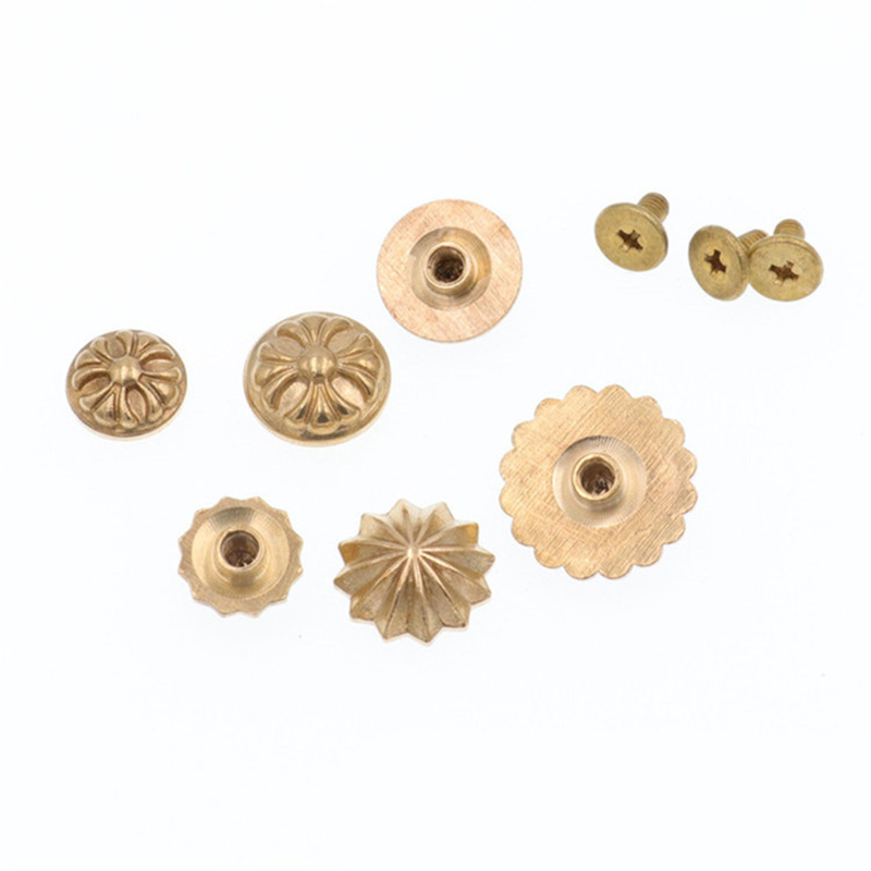 5Pcs Brass Strap Rivets Flower - Leatherwork Flowers ulasan dan harga