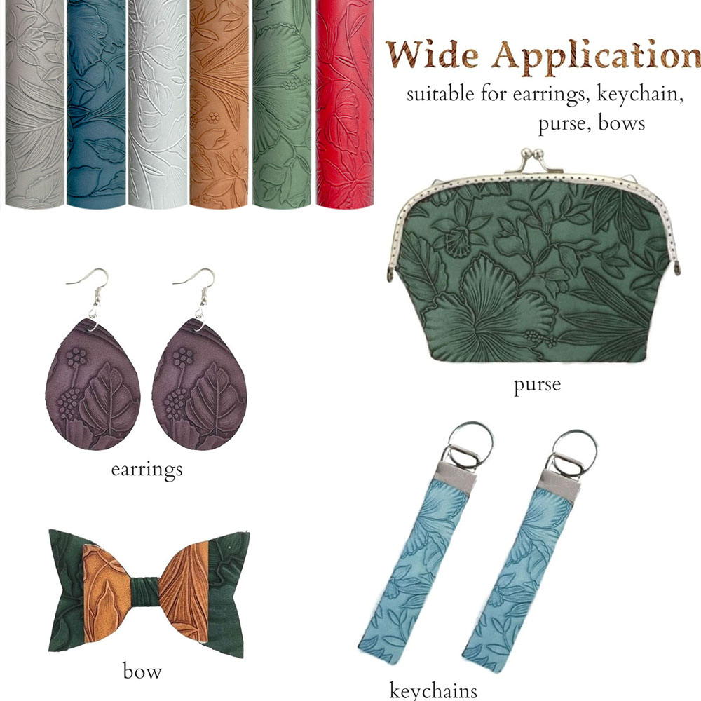 Vintage Flower Embossed Faux L - Leatherwork Needles ulasan dan harga