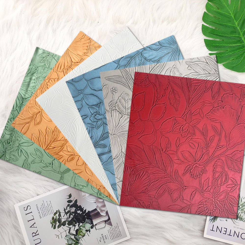 Vintage Flower Embossed Faux L - Leatherwork Needles ulasan dan harga