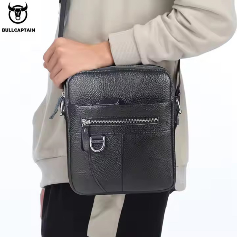 BULLCAPTAIN Mens Leather Messe - Leatherwork Letters ulasan dan harga