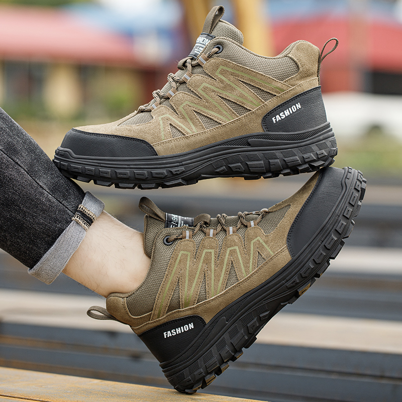 Men's Safety Work Shoes Anti-C - Leather Work Hat ulasan dan harga