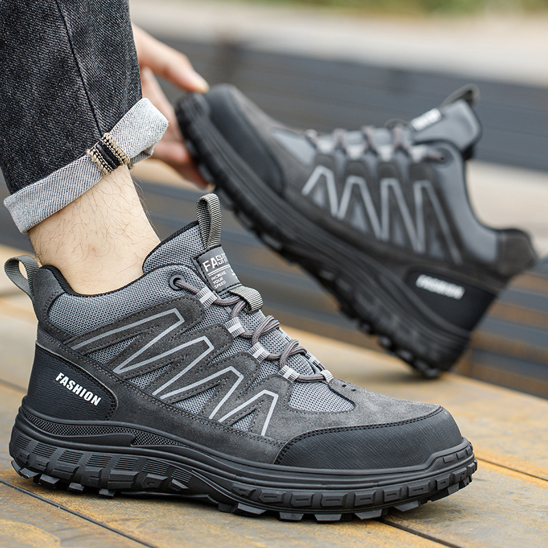 Men's Safety Work Shoes Anti-C - Leather Work Hat ulasan dan harga