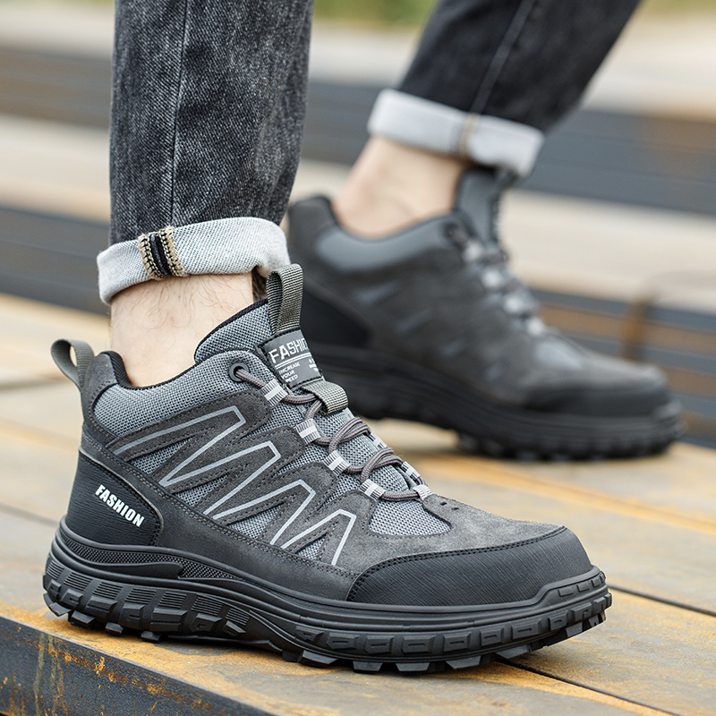 Men's Safety Work Shoes Anti-C - Leather Work Hat ulasan dan harga