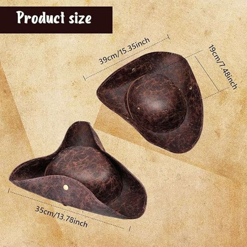 Faux Leather Pirate Hat Vintag - Leather Work Hat ulasan dan harga