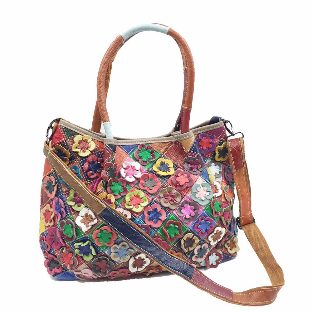 Oversized Female Genuine Leath - Leatherwork Flowers ulasan dan harga