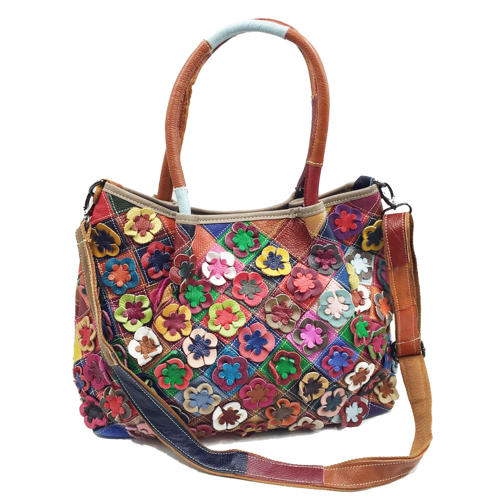 Oversized Female Genuine Leath - Leatherwork Flowers ulasan dan harga
