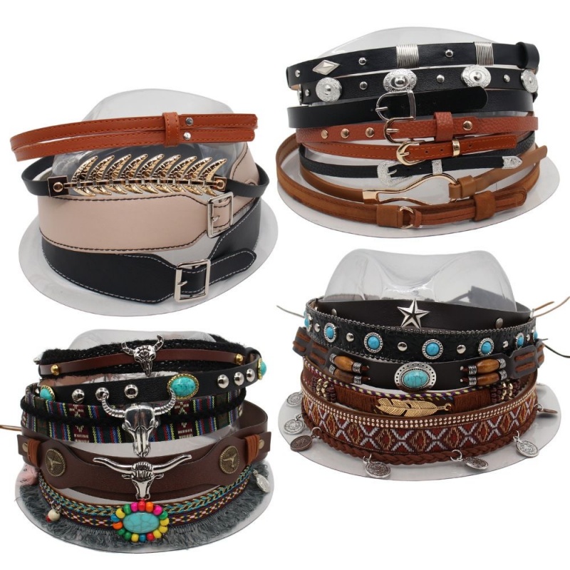 Retro Ethnic Style Belt, Headb - Leather Work Hat ulasan dan harga