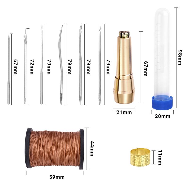 Leather Sewing Kit Awl Needle  - Leatherwork Needles ulasan dan harga