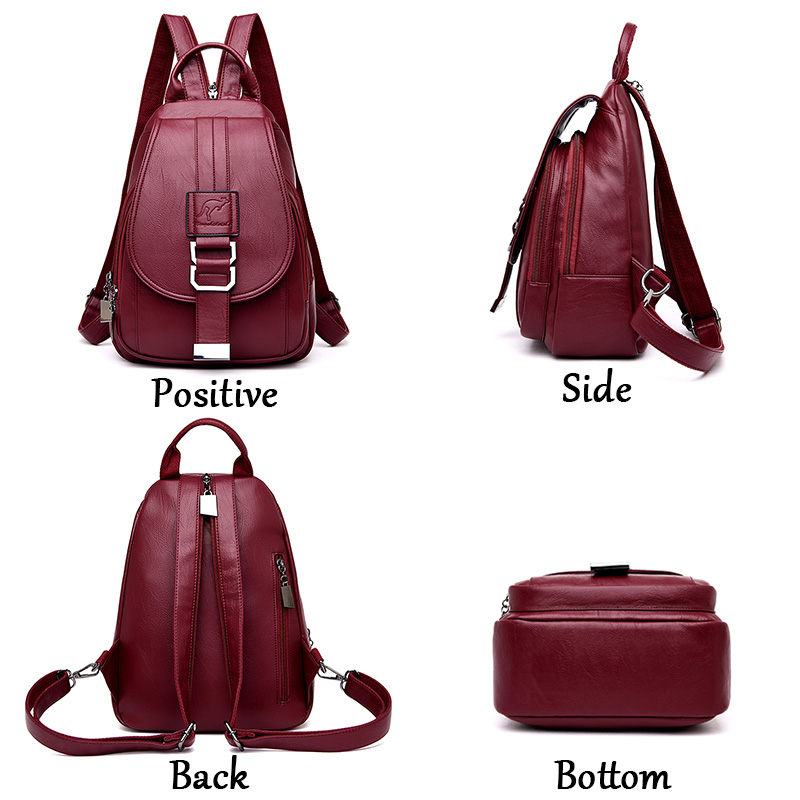 HOT 6 Color Women Backpacks Wo - Leatherwork Letters ulasan dan harga