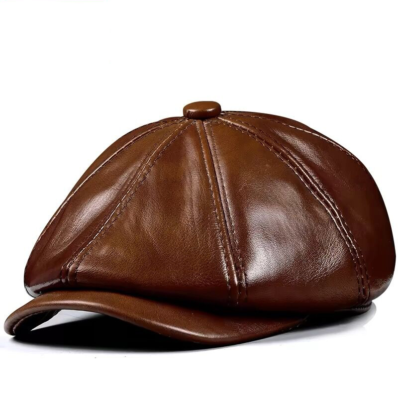 Spring New Genuine Leather Hat - Leather Work Hat ulasan dan harga