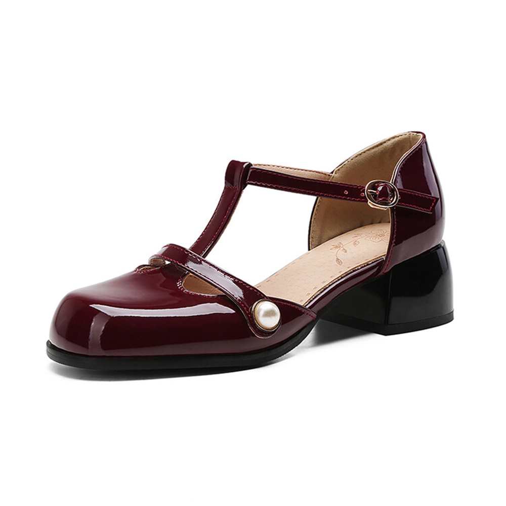 Thick High Heels Sandals Women - Leather Work Dress ulasan dan harga