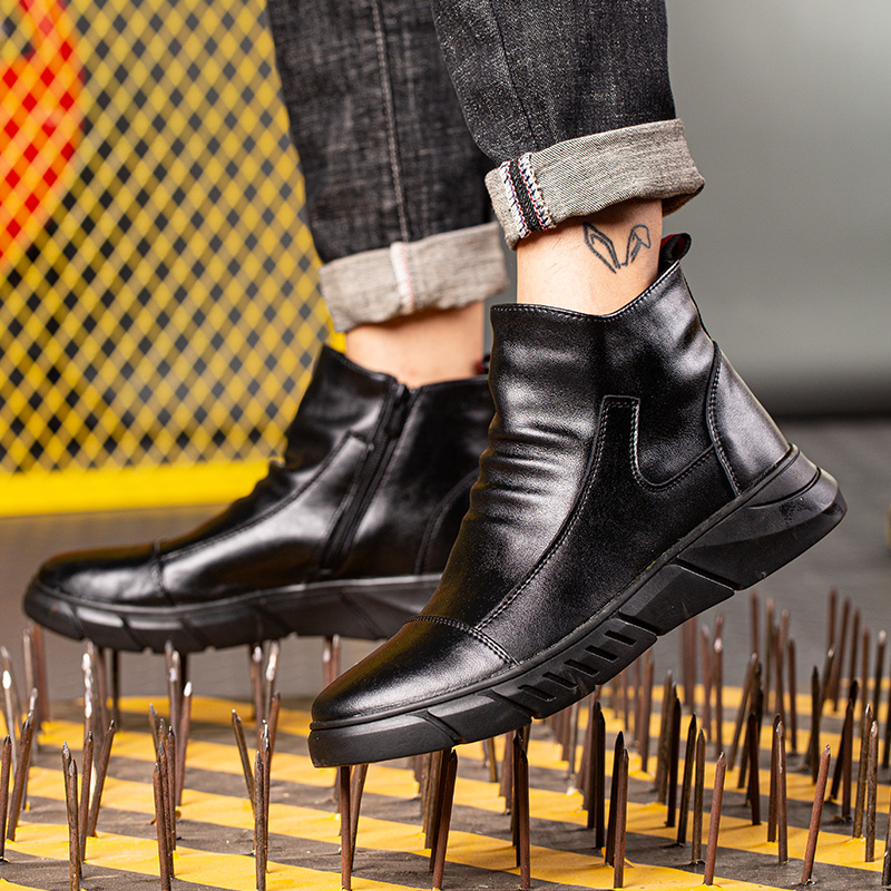 Fashion 2025 Black Leather Saf - Leather Work Hat ulasan dan harga