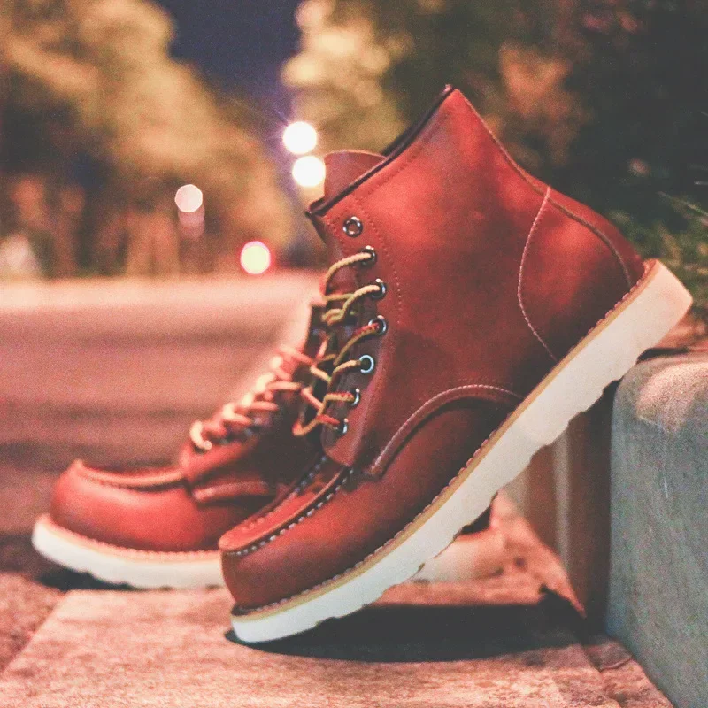 Genuine Leather Men's Boots Vi - Leatherworking Equipment ulasan dan harga