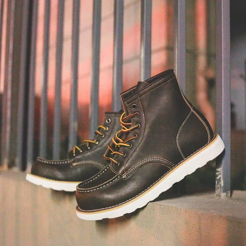 Genuine Leather Men's Boots Vi - Leatherworking Equipment ulasan dan harga