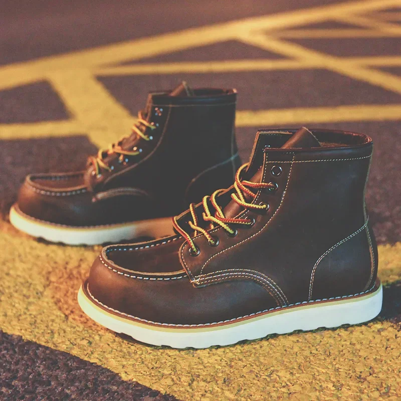 Genuine Leather Men's Boots Vi - Leatherworking Equipment ulasan dan harga
