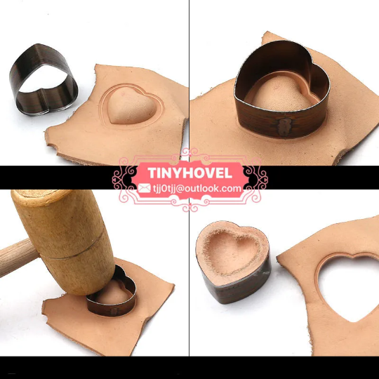 20mm-100mm Clover-Shape Steel  - Leatherwork Flowers ulasan dan harga