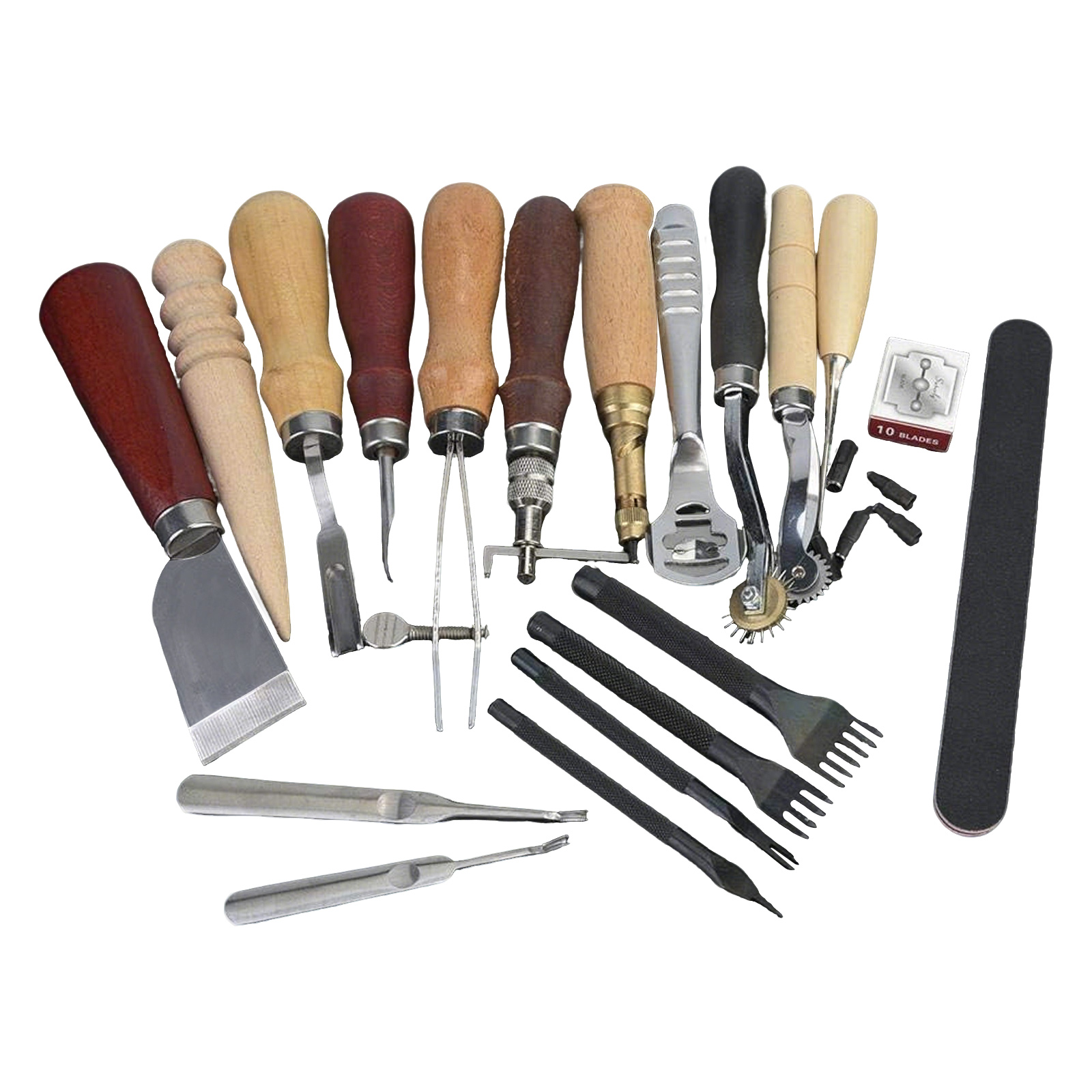 Leather Tools, 19 Pcs Leather  - Leatherworking Equipment ulasan dan harga